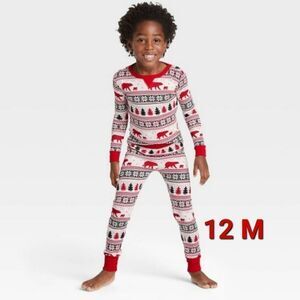 NWT 12 Mo Holiday Fair Isle Print Matching Family Pajama Set - Wondershop Unisex